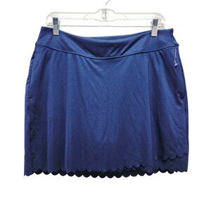 Greg Norman Womens Navy Scalloped Hem Pull-On Golf Sports Skort Size M